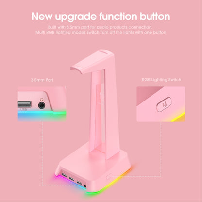 ONIKUMA ST-2 RGB Lighting Headset Holder Stand(Pink) - Headset Stand by ONIKUMA | Online Shopping UK | buy2fix