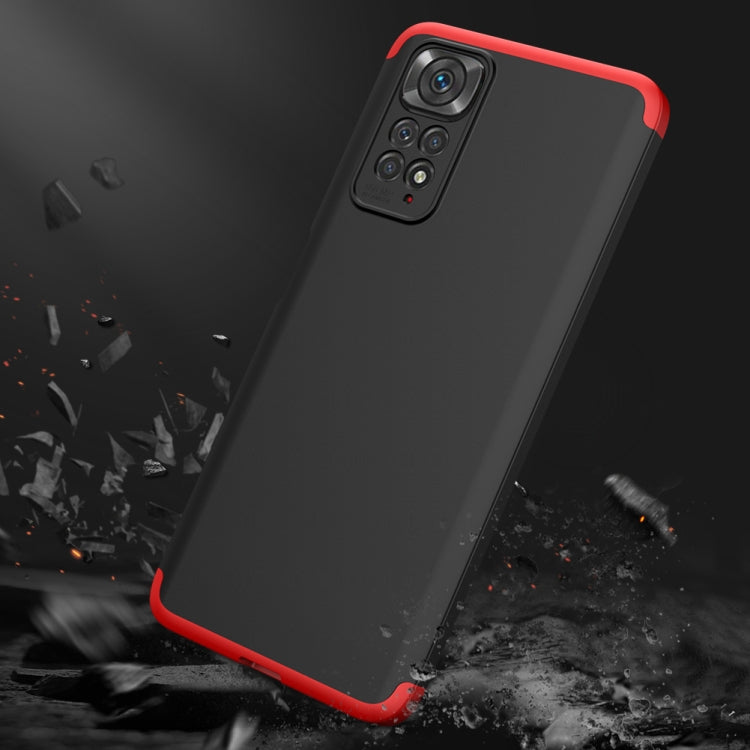 For Xiaomi Redmi Note 11S / 11 Global Version GKK Three Stage Splicing PC Phone Case(Black Red) - Xiaomi Cases by GKK | Online Shopping UK | buy2fix