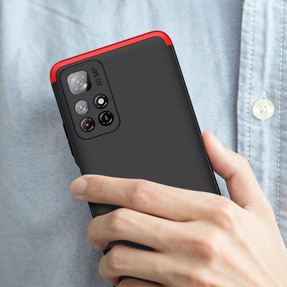 For Xiaomi Poco M4 Pro / Redmi Note 11 CN Version GKK Three Stage Splicing PC Phone Case(Black Red) - Xiaomi Cases by GKK | Online Shopping UK | buy2fix