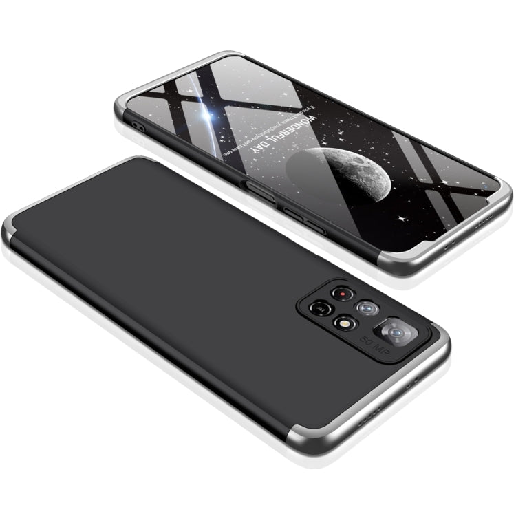 For Xiaomi Poco M4 Pro / Redmi Note 11 CN Version GKK Three Stage Splicing PC Phone Case(Black Silver) - Xiaomi Cases by GKK | Online Shopping UK | buy2fix