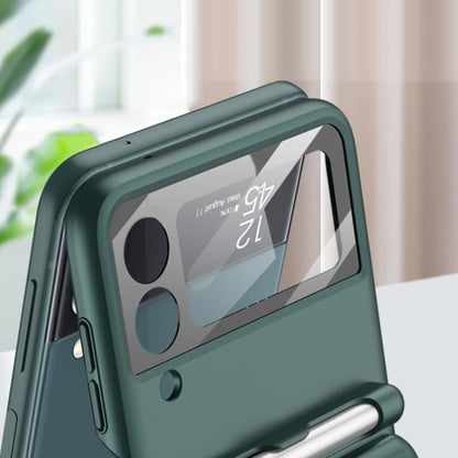 For Samsung Galaxy Z Flip3 5G GKK Magnetic Full Coverage Phone Flip Case with Pen(Forest Green) - Galaxy Phone Cases by GKK | Online Shopping UK | buy2fix