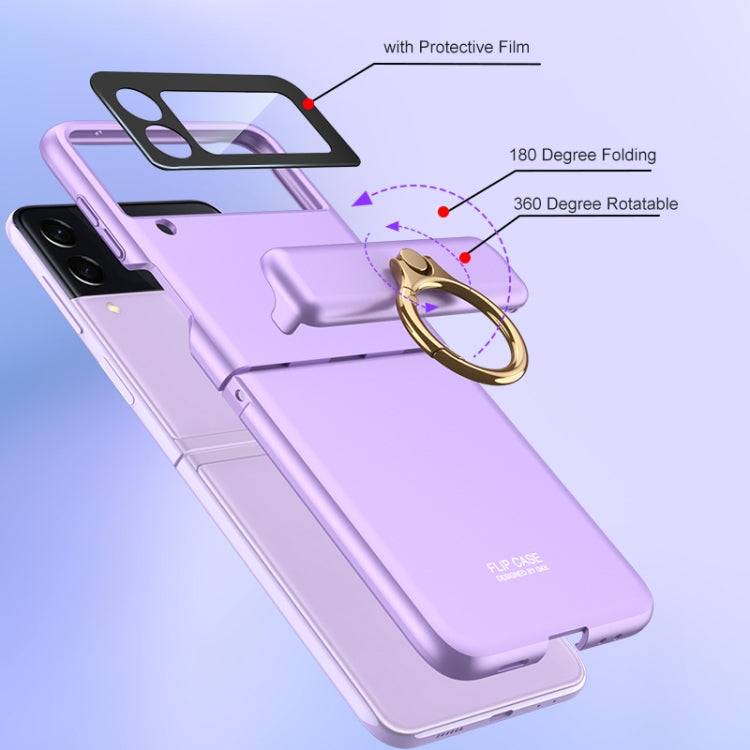 For Samsung Galaxy Z Flip3 5G GKK Magnetic Hinged Flip Case with Ring Holder(Pink) - Galaxy Phone Cases by GKK | Online Shopping UK | buy2fix