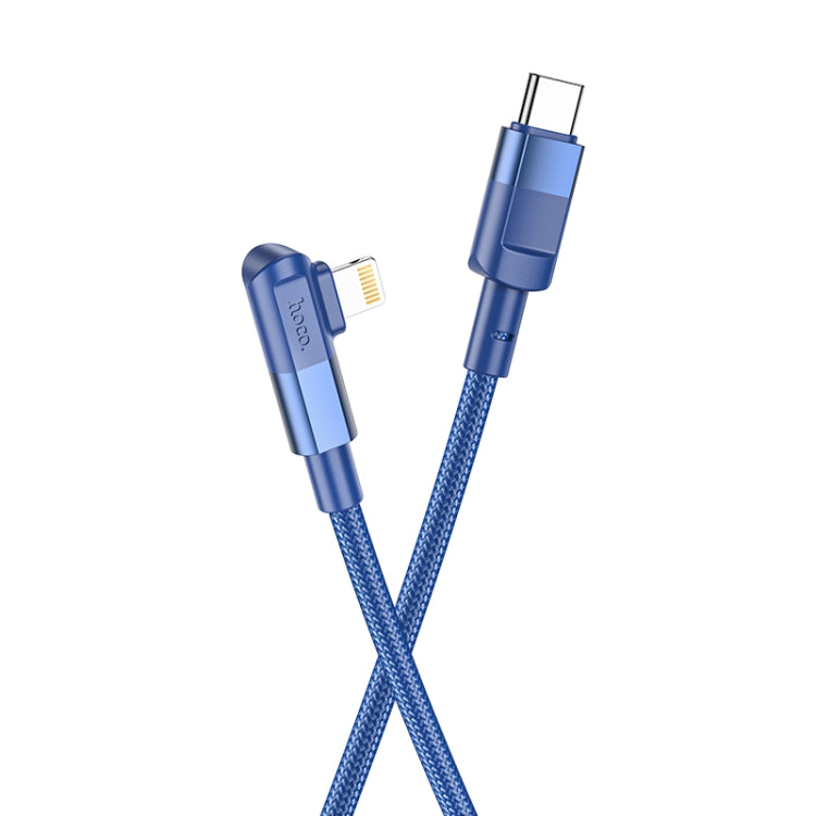 hoco U108 20W USB-C / Type-C to 8 Pin PD Charging Data Cable, Cable Length:2m(Blue) - 2 in 1 Cable by hoco | Online Shopping UK | buy2fix