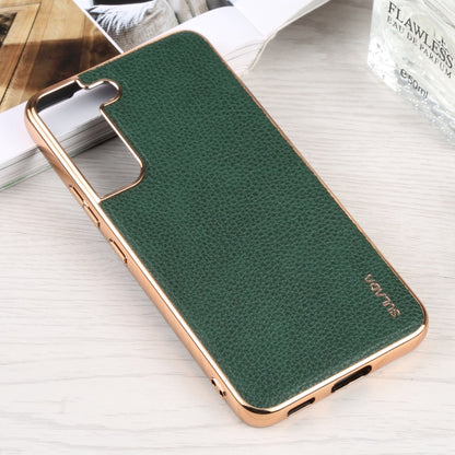 For Samsung Galaxy S22+ 5G SULADA Shockproof TPU + Handmade Leather Phone Case(Green) - Galaxy S22+ 5G Cases by SULADA | Online Shopping UK | buy2fix