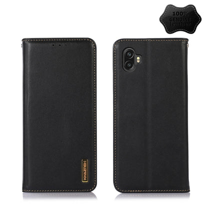 For Samsung Galaxy Xcover6 Pro KHAZNEH Nappa Top Layer Cowhide Leather Phone Case(Black) - Galaxy Phone Cases by buy2fix | Online Shopping UK | buy2fix