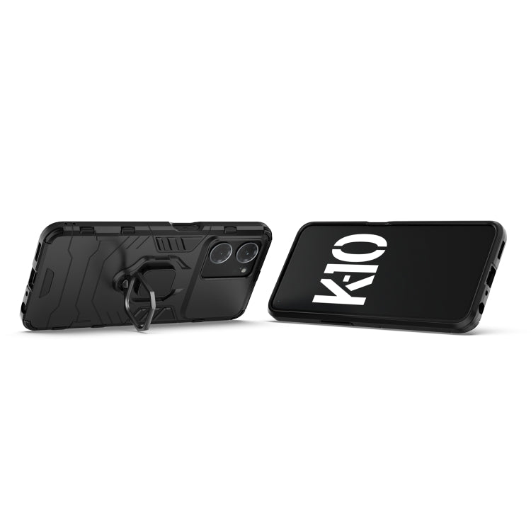 For OPPO K10 Magnetic Ring Holder PC + TPU Phone Case(Black) - OPPO Cases by buy2fix | Online Shopping UK | buy2fix