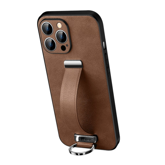 For iPhone 12 Pro SULADA Cool Series PC + Leather Texture Skin Feel Shockproof Phone Case (Brown) - iPhone 12 / 12 Pro Cases by SULADA | Online Shopping UK | buy2fix