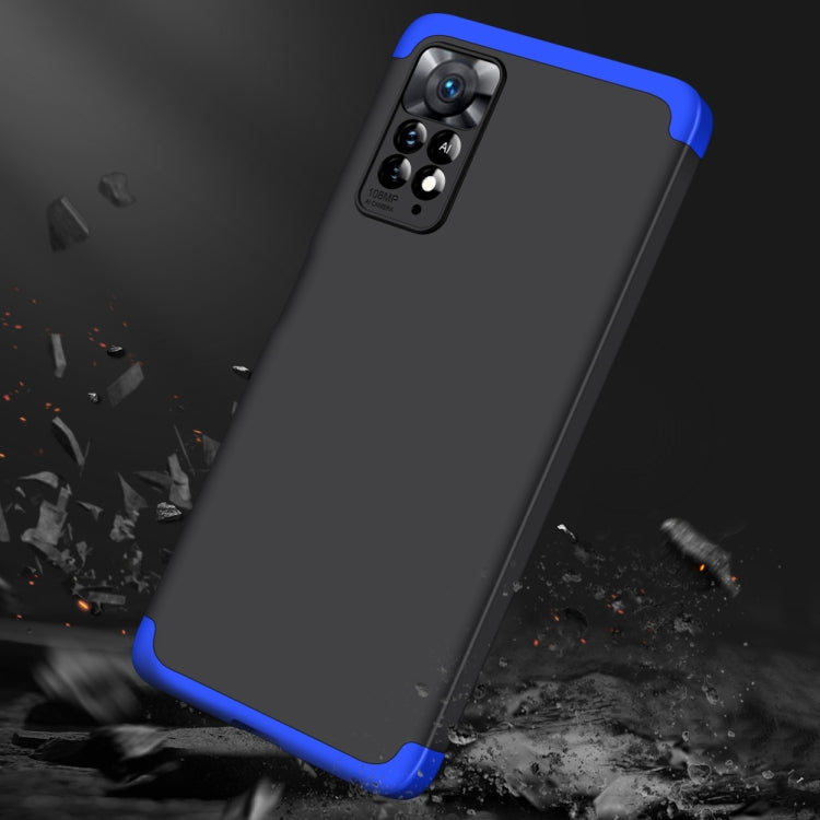 For Xiaomi Redmi Note 11 Pro 4G / 5G Global GKK Three Stage Splicing Full Coverage PC Case(Black Blue) - Xiaomi Cases by GKK | Online Shopping UK | buy2fix