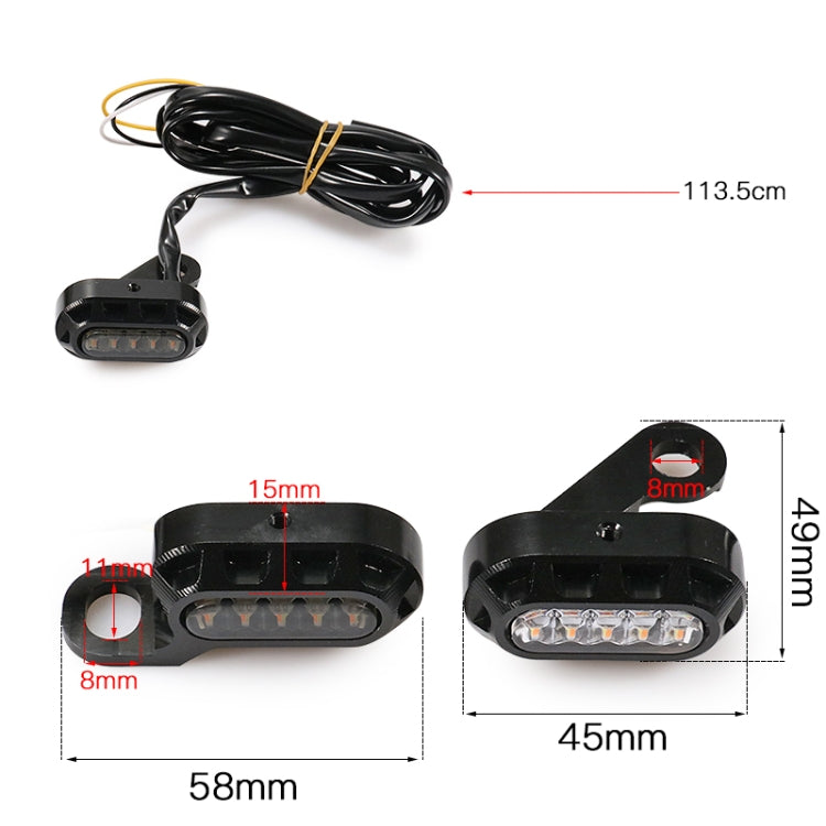 HP-Z058 Motorcycle Modified Rearview Mirror LED Turn Signal Light for Harley Sportsters XL 883 / 1200(Black) - In Car by buy2fix | Online Shopping UK | buy2fix