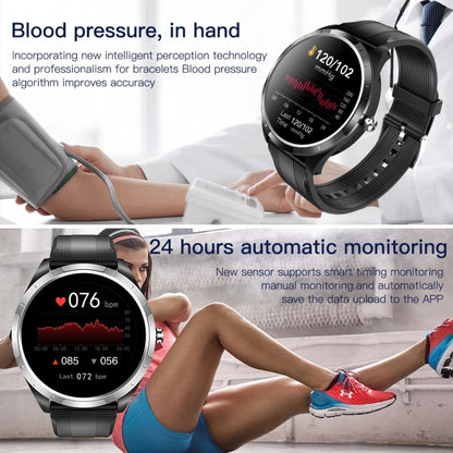 X3 1.3 inch TFT Color Screen Chest Belt Smart Watch, Support ECG/Heart Rate Monitoring, Style:Red Silicone Watch Band(Black) - Smart Wear by buy2fix | Online Shopping UK | buy2fix