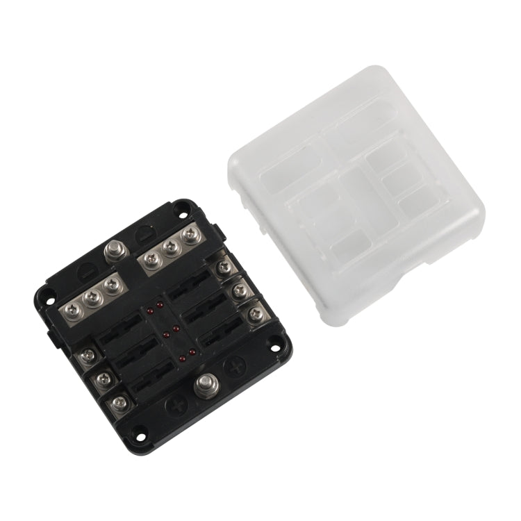 A5516 6 Way Fuse Box Blade Fuse Holder with LED Warning Indicator / Negative for Auto Car Truck Boat - In Car by buy2fix | Online Shopping UK | buy2fix