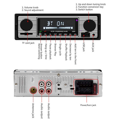 SX-5513 Car LCD Bluetooth 12V MP3 Player, Support FM / TF / U Disk - In Car by buy2fix | Online Shopping UK | buy2fix