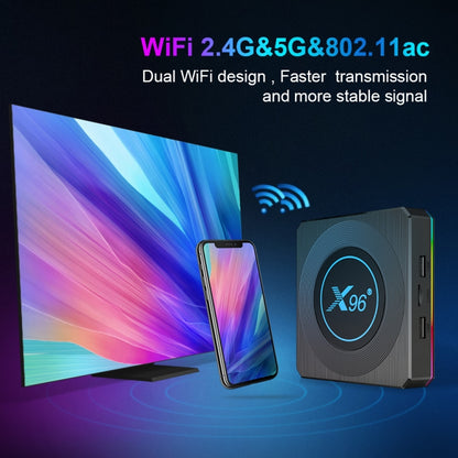 X96 X4 8K Smart TV BOX Android 11.0 Media Player, Amlogic S905X4 Quad Core ARM Cortex A55, RAM: 2GB, ROM: 16GB, Plug Type:US Plug - Consumer Electronics by buy2fix | Online Shopping UK | buy2fix