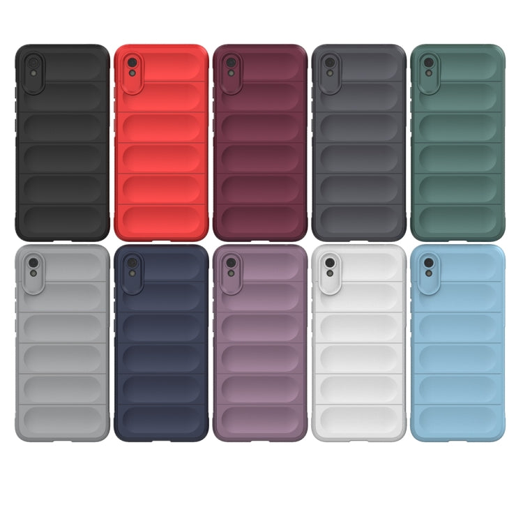 For Xiaomi Redmi 9A Magic Shield TPU + Flannel Phone Case(Dark Blue) - Xiaomi Cases by buy2fix | Online Shopping UK | buy2fix