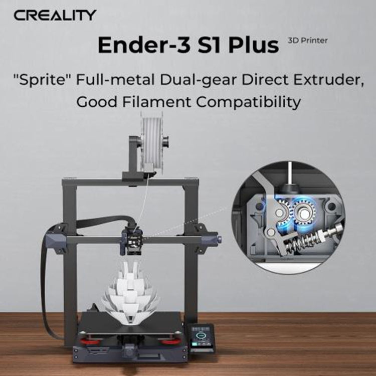 Creality Ender-3 S1 Plus Full-metal Dual-gear Larger-size 3D Printer EU Plug - 3D Printer by Creality | Online Shopping UK | buy2fix