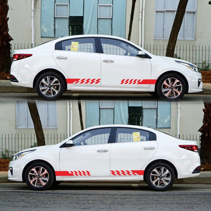 2 PCS/Set D-487 Stripe Pattern Car Modified Decorative Sticker(Red) - In Car by buy2fix | Online Shopping UK | buy2fix