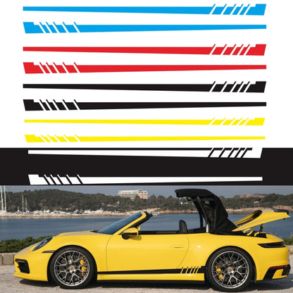 2 PCS/Set D-854 Stripe Pattern Car Modified Decorative Sticker(White) - In Car by buy2fix | Online Shopping UK | buy2fix