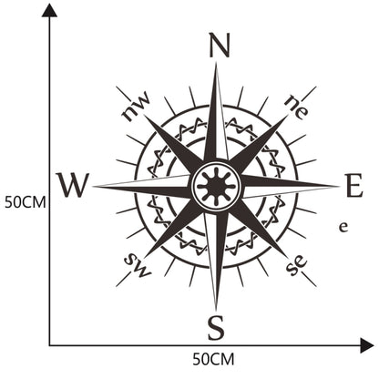 D-863 Compass Pattern Car Modified Decorative Sticker(Black) - In Car by buy2fix | Online Shopping UK | buy2fix