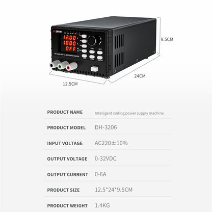 TBK DH-3206 DC Voltage Stabilized Power Supply Machine, EU Plug - Power Supply by TBK | Online Shopping UK | buy2fix