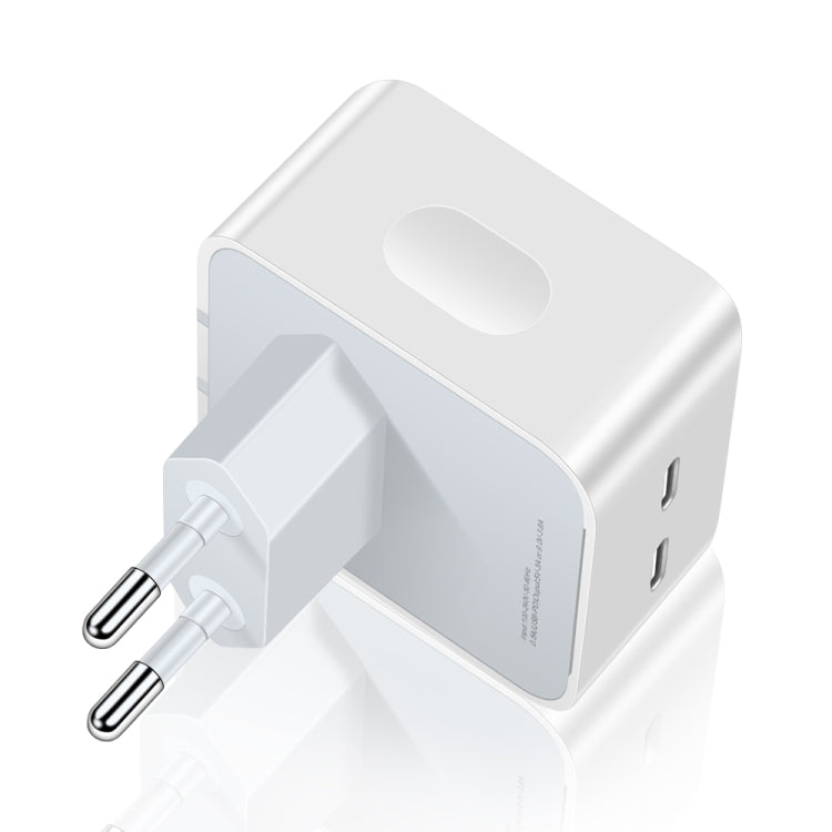 PD 50W Dual USB-C / Type-C Ports Charger(EU Plug) - USB Charger by buy2fix | Online Shopping UK | buy2fix