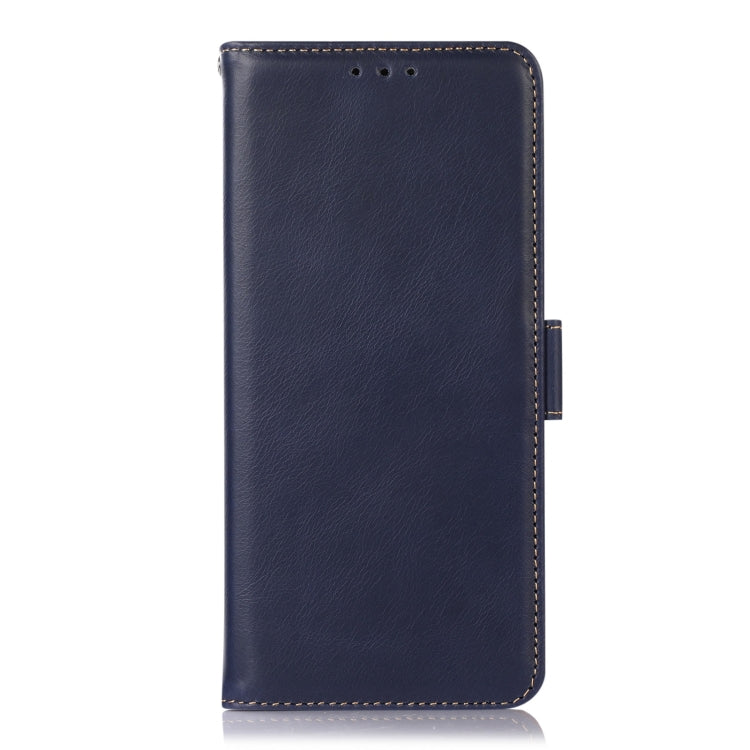 For Samsung Galaxy M13 4G Global Crazy Horse Top Layer Cowhide Leather Phone Case(Blue) - Galaxy Phone Cases by buy2fix | Online Shopping UK | buy2fix