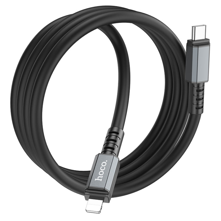 hoco X85 20W USB-C / Type-C to 8 Pin Strength PD Charging Data Cable，Length：1m(Black) - 2 in 1 Cable by hoco | Online Shopping UK | buy2fix