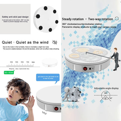 60cm Charging Rotating Display Stand Video Shooting Turntable, Load: 100kg, Power Plug:AU Plug(White) - Camera Accessories by buy2fix | Online Shopping UK | buy2fix