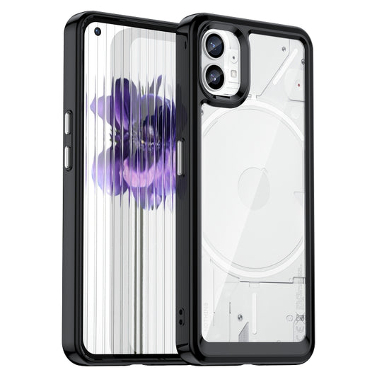 For Nothing Phone 1 Colorful Series Acrylic + TPU Phone Case(Black) - More Brand by buy2fix | Online Shopping UK | buy2fix