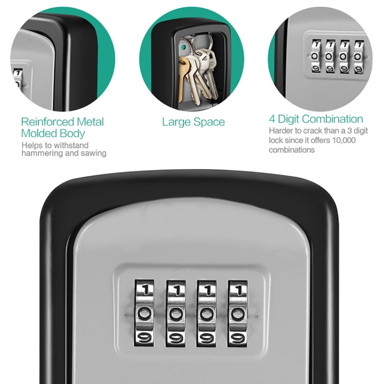 G9 4-digit Password Aluminum Alloy Key Storage Box(Green) - Security by buy2fix | Online Shopping UK | buy2fix