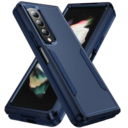 For Samsung Galaxy Z Fold4 PC + TPU Shockproof All Inclusive Phone Case (Blue) - Samsung Accessories by buy2fix | Online Shopping UK | buy2fix