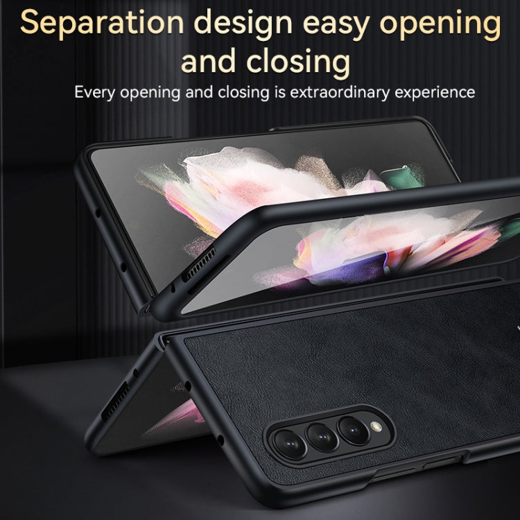 For Samsung Galaxy Z Fold4 SULADA Shockproof TPU + Handmade Leather Protective Case(Brown) - Galaxy Z Fold4 5G Cases by SULADA | Online Shopping UK | buy2fix