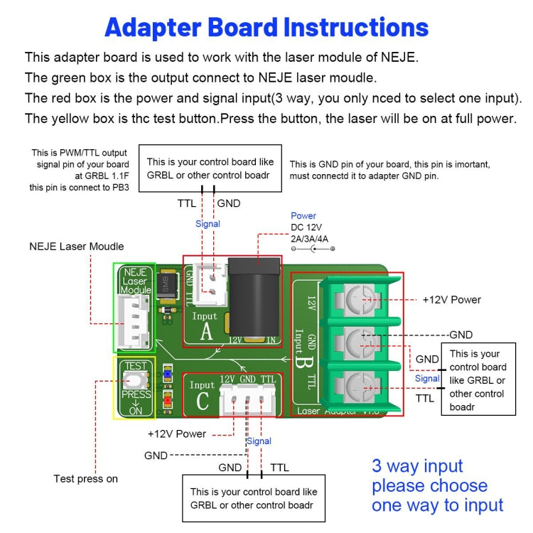 NEJE N40630 7.5W 450nm Laser Engraver Module Kits - DIY Engraving Machines by NEJE | Online Shopping UK | buy2fix