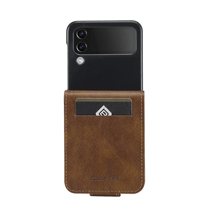 For Samsung Galaxy Z Flip4 5G LC.IMEEKE RFID Anti-theft Leather Phone Case(Brown) - Galaxy Z Flip4 5G Cases by LC.IMEEKE | Online Shopping UK | buy2fix