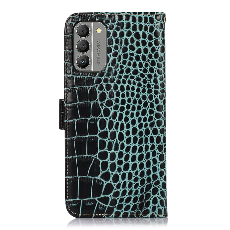 For Nokia G400 Crocodile Top Layer Cowhide Leather Phone Case(Green) - Nokia Cases by buy2fix | Online Shopping UK | buy2fix