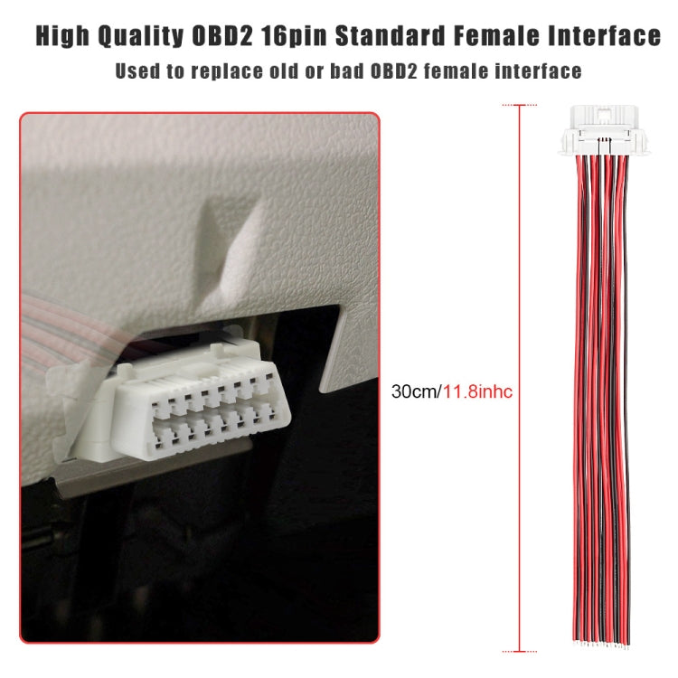30cm 16Pin Fixed Terminal Extension Cable Female Plug for Honda - In Car by buy2fix | Online Shopping UK | buy2fix