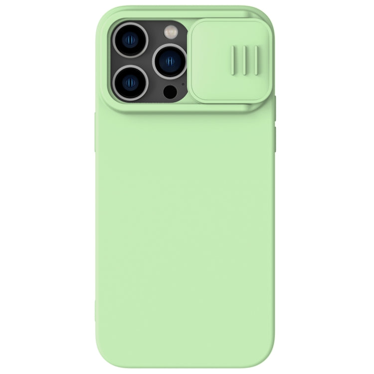 For iPhone 14 Pro NILLKIN CamShield Liquid Silicone Phone Case(Green) - iPhone 14 Pro Cases by NILLKIN | Online Shopping UK | buy2fix