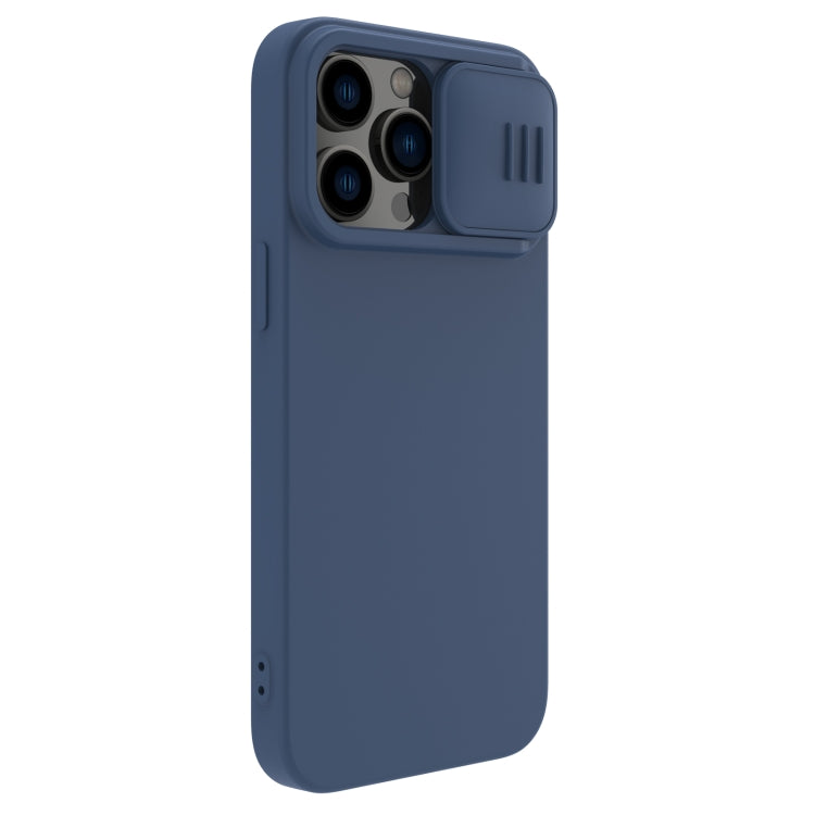 For iPhone 14 Pro NILLKIN CamShield Liquid Silicone Phone Case(Blue) - iPhone 14 Pro Cases by NILLKIN | Online Shopping UK | buy2fix