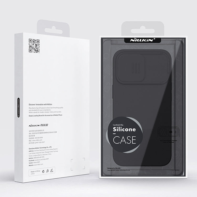 For iPhone 14 Pro NILLKIN CamShield Liquid Silicone Phone Case(Blue) - iPhone 14 Pro Cases by NILLKIN | Online Shopping UK | buy2fix