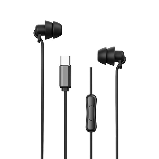 WEKOME YB02 SHQ Series In-Ear Sleep Wired Earphone, Plug Type:Type-C(Black) - Type-C Earphone by WK | Online Shopping UK | buy2fix