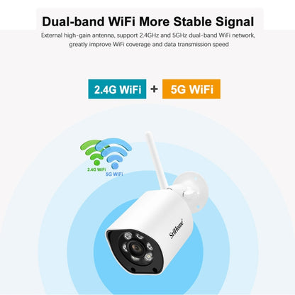 SriHome SH034C 4.0MP AI Humanoid Tracking WiFi Outdoor Surveillance Camera(EU Plug) - Bullet Camera by SriHome | Online Shopping UK | buy2fix