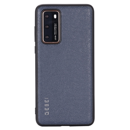For Huawei P40 GEBEI Full-coverage Shockproof Leather Protective Case(Blue) - Huawei Cases by GEBEI | Online Shopping UK | buy2fix