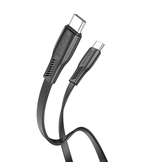 Borofone BX85 1m 60W USB-C / Type-C to Type-C Auspicious Charging Data Cable(Black) -  by Borofone | Online Shopping UK | buy2fix