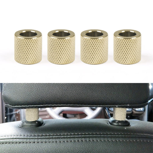 4 in 1 Car Seat Headrest Collars Rings Decor(Gold) - In Car by buy2fix | Online Shopping UK | buy2fix