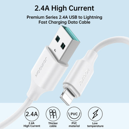 JOYROOM S-UL012A9 2.4A USB to 8 Pin Fast Charging Data Cable, Length:0.25m(Black) - Normal Style Cable by JOYROOM | Online Shopping UK | buy2fix