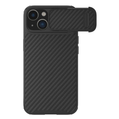 For iPhone 14 Plus NILLKIN Synthetic Fiber Camshield Magnetic Phone Case(Black) - iPhone 14 Plus Cases by NILLKIN | Online Shopping UK | buy2fix