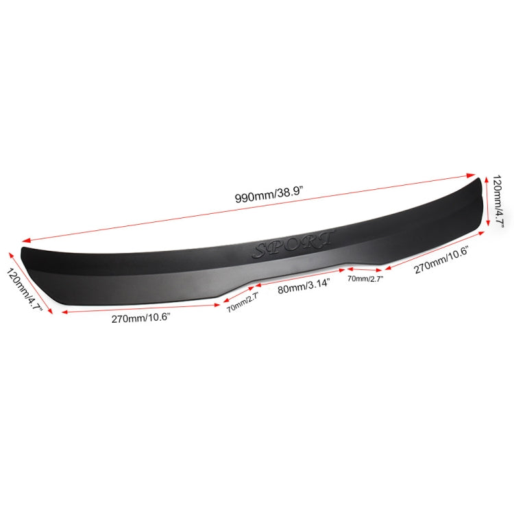 For Volkswagen Golf 7 7.5 2014-2018 Car Modified Hatchback Rear Roof Spoiler Wing(Bright Black) - In Car by buy2fix | Online Shopping UK | buy2fix