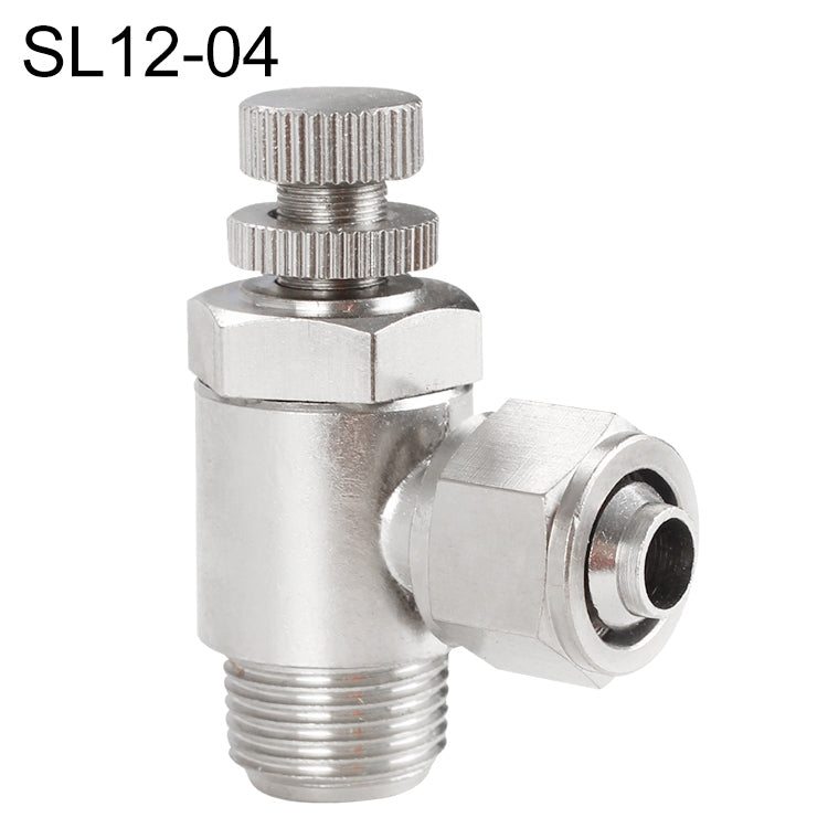 SL12-04 LAIZE Nickel Plated Copper Trachea Quick Fitting Throttle Valve Lock Female Connector - Interface Series by LAIZE | Online Shopping UK | buy2fix