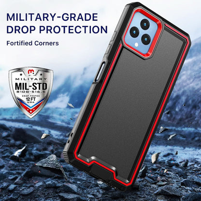 For T-Mobile Revvl 6 5G Armour Two-color TPU + PC Phone Case(Black+Red) - More Brand by buy2fix | Online Shopping UK | buy2fix