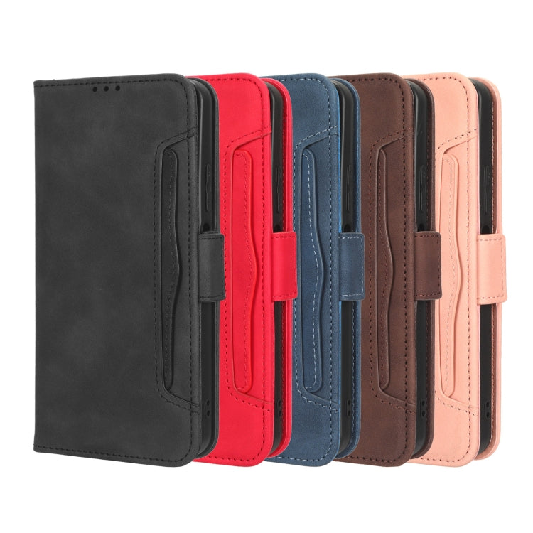 For T-Mobile REVVL 6 Pro 5G Skin Feel Calf Texture Card Slots Leather Phone Case(Red) - More Brand by buy2fix | Online Shopping UK | buy2fix