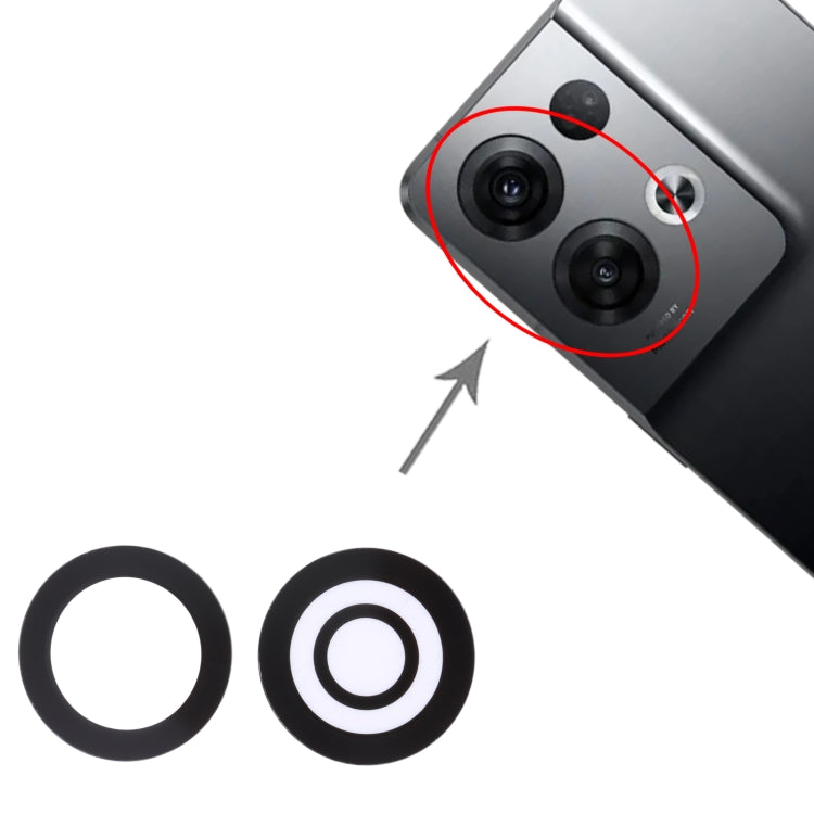 For OPPO Reno8 Pro China/Reno8 Pro 5G/Reno8 Pro+ 10 PCS Back Camera Lens - Camera Series by buy2fix | Online Shopping UK | buy2fix